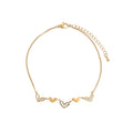 Minimalist Elegant Jewelry Anklet Shell Heart Anklet 14K Gold Plated Anklet for Women