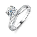 925 Sterling Silver Fine Jewelry 1Carat Moissanite Diamond Jewelry Colorful Jewelry with GRA Certificate for Women Engagement