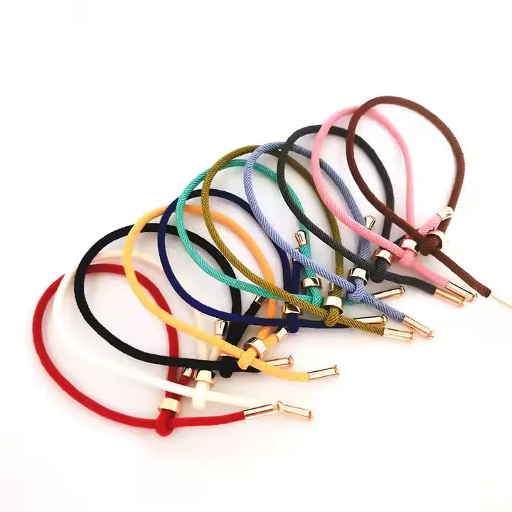Wholesale Multicolor Nylon Rope Bangles Braided Bracelet Chain Accessories for Diy Jewelry Making String Bracelets