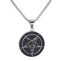 Men's Baphomet GOAT Sigil of Lucifer Devil Demon Stainless Steel Pendant Chain