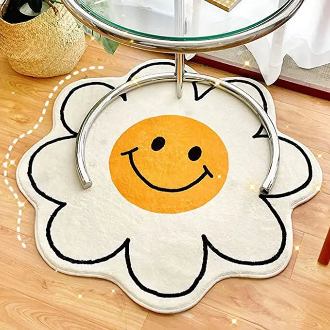 Factory Direct Sale Soft and Comfortable Cute smiley Face Print Carpet Living Room Bedroom Children Room Household Carpet