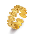Nabest Waterproof Women Opener Ring Jewelry Daily Wearing Stainless Steel Gold Plated Adjustable Rings Wholesale