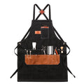 FYD Custom Logo Heavy Duty Coffee Shop Barista Chef Restaurant Men Leather Garden BBQ Grilling Denim Barber Canvas Work Aprons