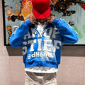 OEM Custom Sun Faded Blank Streetwear Hip Hop Vintage Cotton Heavyweight Distressed Zip up Acid Wash Hoodie