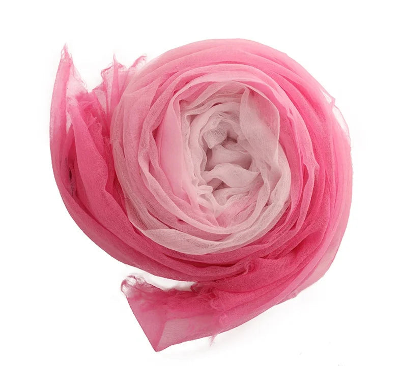 WD-D02 Lightweight 100% Cashmere Scarf Dual Colour Thin Cashmere Scarf