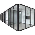 Commercial Office Foldable Aluminum Tempered Glass Partition Walls with Soundproofing for Dining Areas