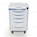 Anteeth 5 Drawers Mobile Dental Stainless Steel Marble Table Cabinet Clinic Beauty Salon Furniture Password Lock Dental Cabinet