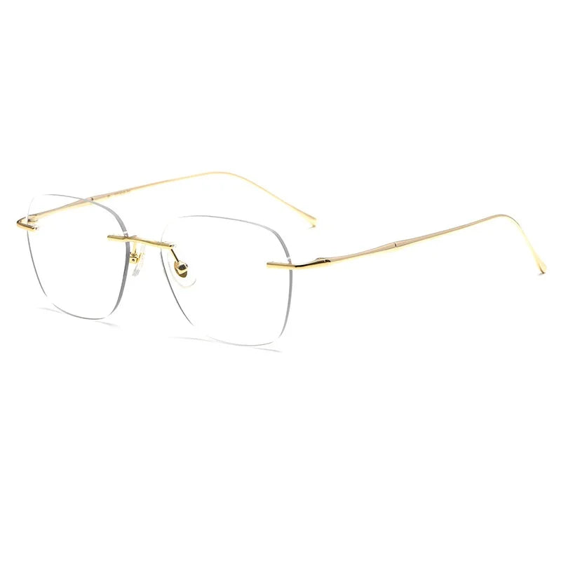 Danyang Glasses 8911WK Unisex Diamond-shaped Frameless Fashion Ultra-Light Pure Titanium New Model Anti-Blue Light