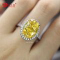 Hot Sale Zircon Fine Jewelry Engagement Ring 8 Carat Gold Plated 925 Sterling Silver Rings