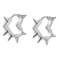 High Polished Stainless Steel Jewelry Taper Shaped Heart Hoop Earring Unisex Hypoallergenic Accessories Hoop Earrings E221369