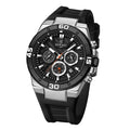 REWARD Quartz Watch Black Color Silicone Multizone Wristwatch Fashion Play Watches Men Relojes Hombre