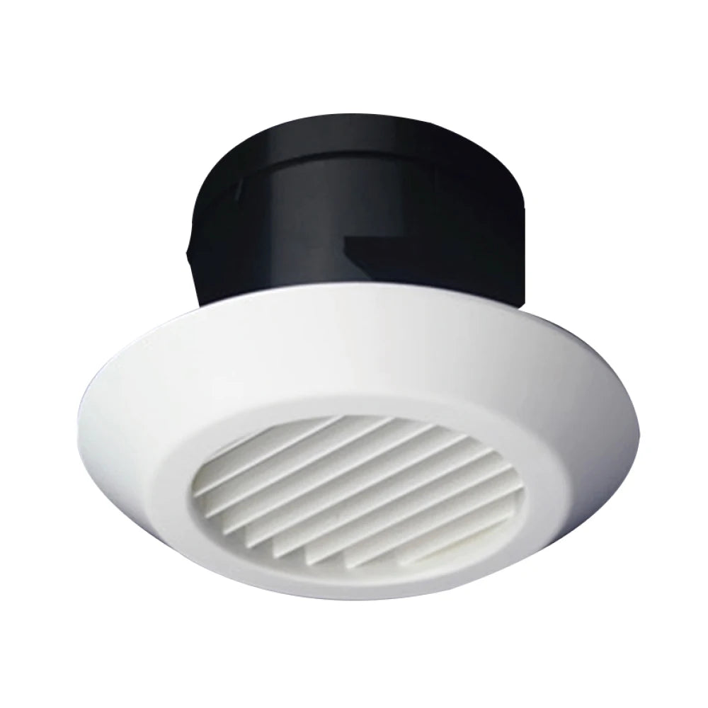 Round Plastic Adjustable Ventilation Grill - Circular Air Vent Grille for Bathroom Kitchen Office