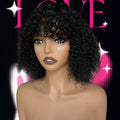 Virgin Cuticle Aligned Human Hair Hot Selling Machine Made Non Lace Wig 8 10 12 14 16 Inch Jerry Kinky Curly Human Hair Wig