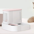New Design Pet Dog Cat Fountain Automatic Water Feeder Dispenser Container Auto Gravity Food Feeder Non Spill Water Food Feeder