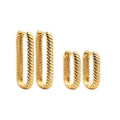 Gemnel Fine Jewelry Gold Huggie 925 Silver Twist Hoop Earring Set