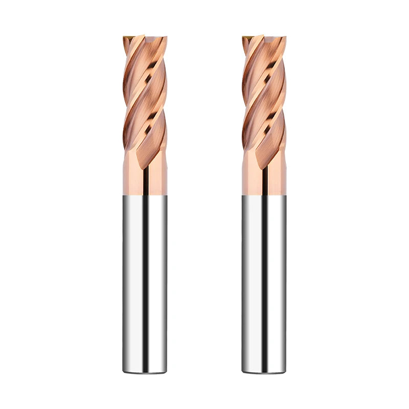 Tungsten Steel End Mill  55 Degree Integral Carbide Coated Milling Cutter Flat Head Straight Shank  2/4 Edge Cnc Cutting Tool