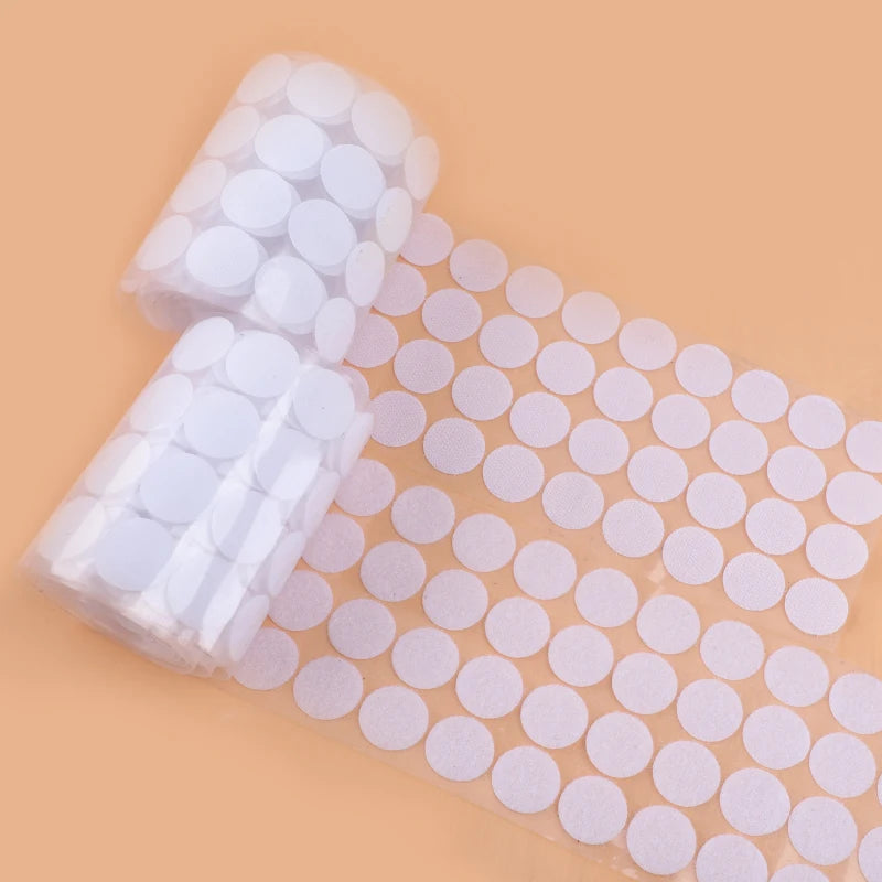 Customized Transparent Eco-Friendly Heat Resistant Self Adhesive Strong Nylon Screw Back to Back Hook and Loop Dot