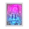 Valentines Day Gift LED Light Box Desk Lamp Paper Crafts Picture Frame Night Lights Home Decoration Lamp Luxury Love Couple Gift MegaBDM