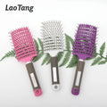 Wholesale Compact Curved Vent Hair Brush Cushion Paddle Comb for Wet/Dry Detangling for Curly and Straight Hair