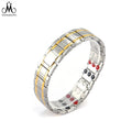 Wholesale Custom Healthy Jewelry Gold Plated Stainless Steel Bio Neodymium Magnetic Energy Bracelet for Men and Women