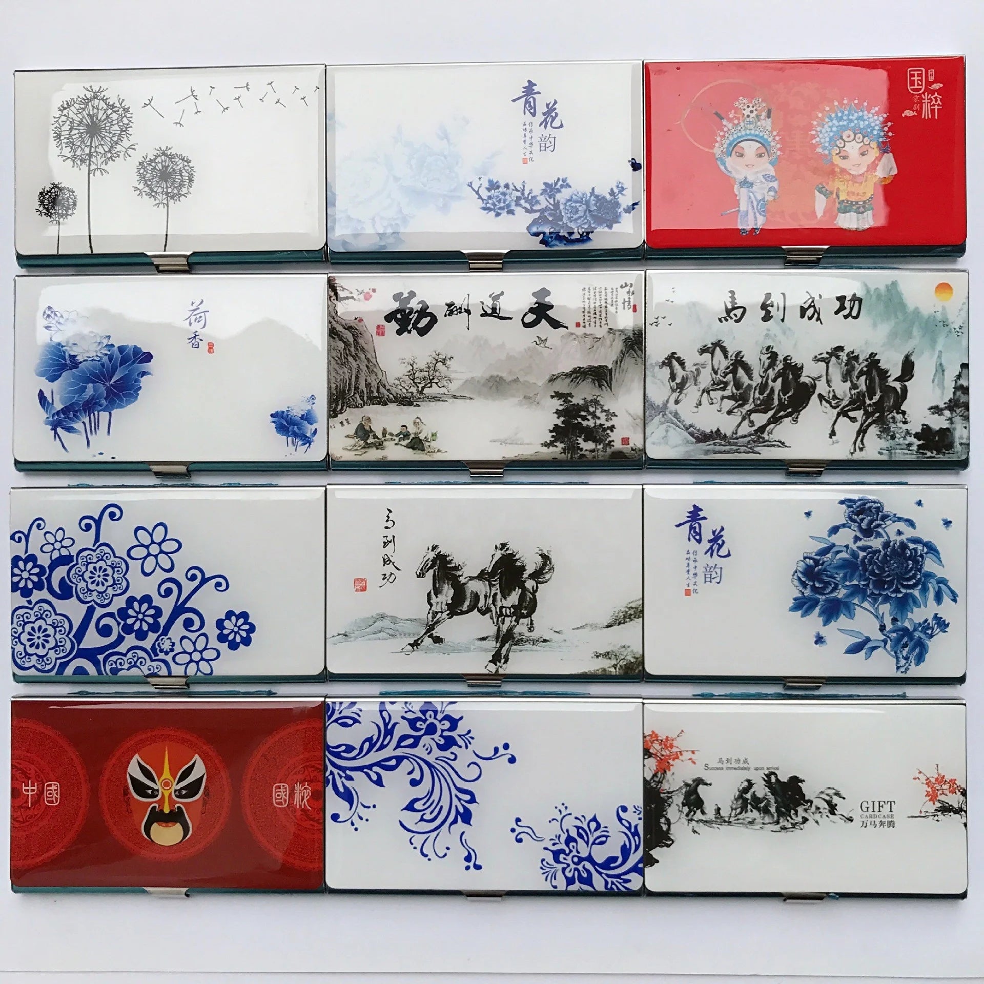 Wholesale Stainless Steel Square Business Card Holder Iron Card Case with Stamping Technique and Gravure Printing