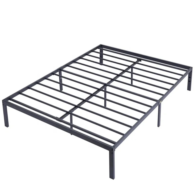 ZHONGYI Metal Iron Twin Bed Frame Platform With Reinforced Cage Adjustable Classic Durable Modern Design for Bedroom Dormitory