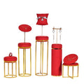 Factory Direct Metal Jewelry Display Stand Earrings Necklace Display Props Green Microfiber Jewelry Display Stand