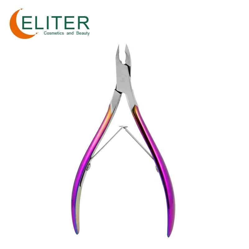 Eliter in Stock Forging Stainless Steel Quarter Half Full Jaw Holographic Plating Opove Cuticle Manicure Cutters Cuticle Cutter