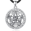 925 Sterling Silver New Moon Goddess Pendant Necklace Occult Wicca Witchcraft Pagan Moon Pentacle for Wedding Party Anniversary