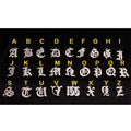 In Stocks Gothic Alphabet Letter Charm 26 Letters Initial Charms Gold Plated Stainless Steel Old English Letter Pendant
