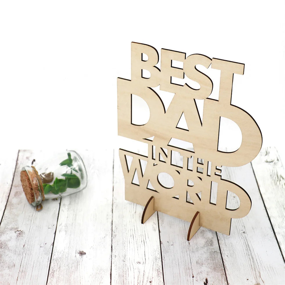 New Father's Day Ornament Unique Gift for Dad Wooden Father's Day Appreciation Ornament