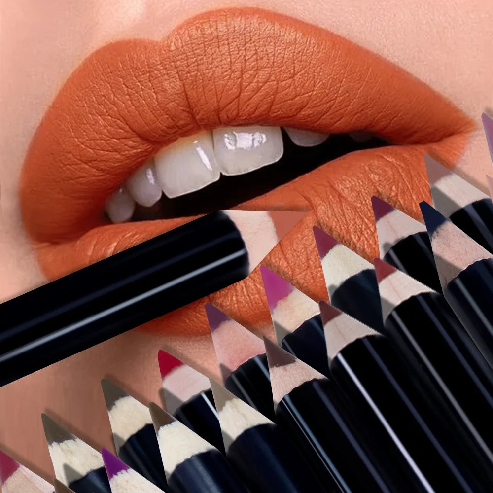 Wholesale Cruelty Free Long Lasting Lip Liner PenPrivate Label Vegan Brown Waterproof Matte Lipliner Pencil