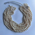 Hot Sale 8-9mm Japan Sea Water Akoya Natural White Baroque String Pearl Necklace