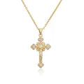 Hip Hop Jewelry Iced Cz Cross Jesus Piece Pendant Necklace Women
