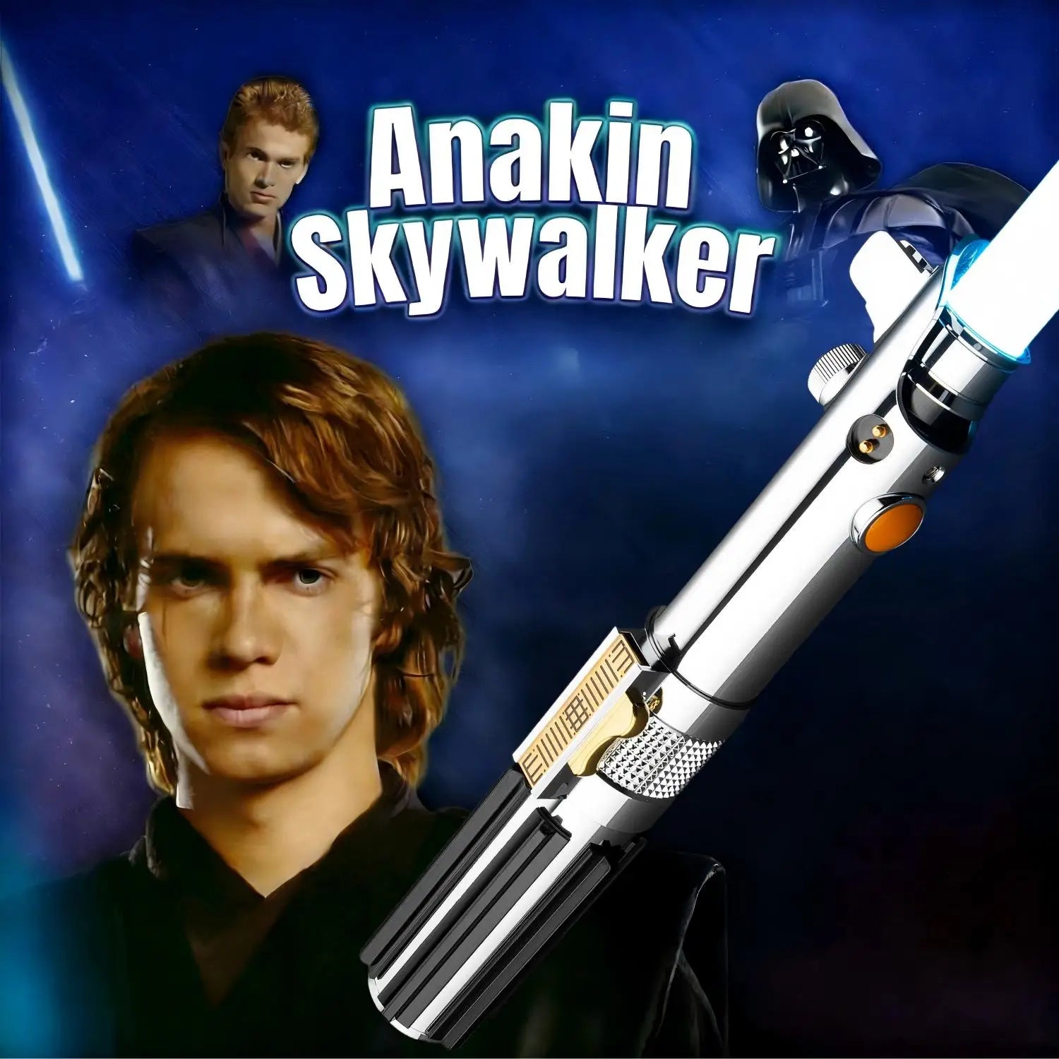 CE-RED Anakin Skywalker Classic Light Toy Metal Hilt Heavy Duel Infinite RGB LED Color Change SW Movie Custom Light Saber Sword