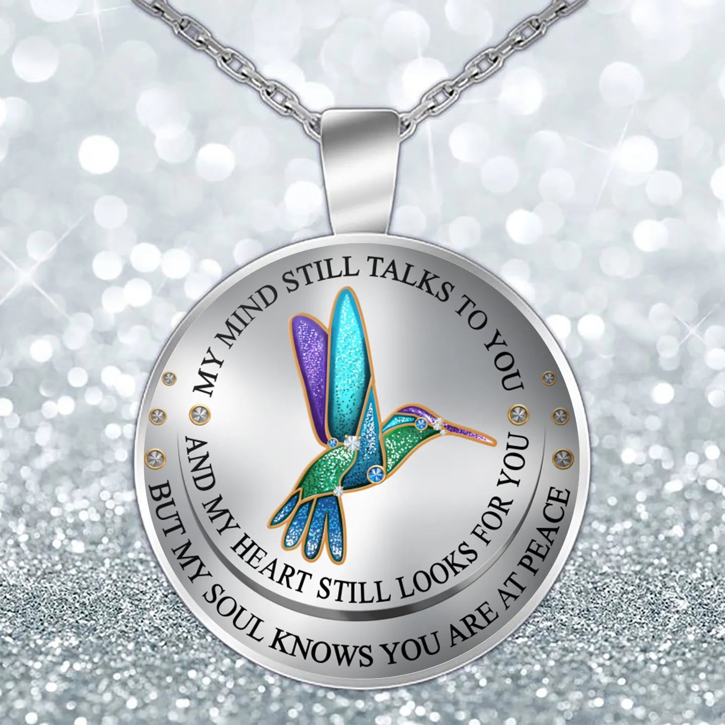 FanYue Ins Top Selling Hummingbird butterfly Dragonfly My Mind Still Talks to You Alloy Cheap Mens Necklaces Women