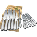 14-Piece 5cr15mov Stainless Steel Chef Knife Set Dishwasher Safe Kitchen Tools with Steak Knife Block Design