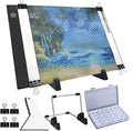 Three Level Adjustable Brightness USB LED Light Pad Kit A4 Powered Light Board Detachable Stand Clips for Metal Glass Still Life