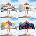 Factory Price 70x140cm Beach Towel Outdoor Water Sports Swimming Bath Blanket Quick-Drying Mat Microfiber Beach Towel Printed