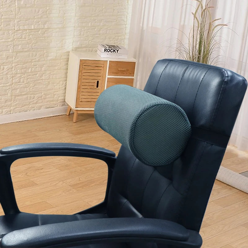 Factory Supply Office Chair Seat Cushion Soft Memory Foam Lumbar Roll Support Pillow for Back Pain Relief Fabric Material