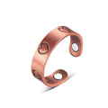 BioMagnetic Jewelry 99.9% Pure Copper Heart Magnetic Therapy Copper Rings Jewelry Effective Wellness for Women and Men