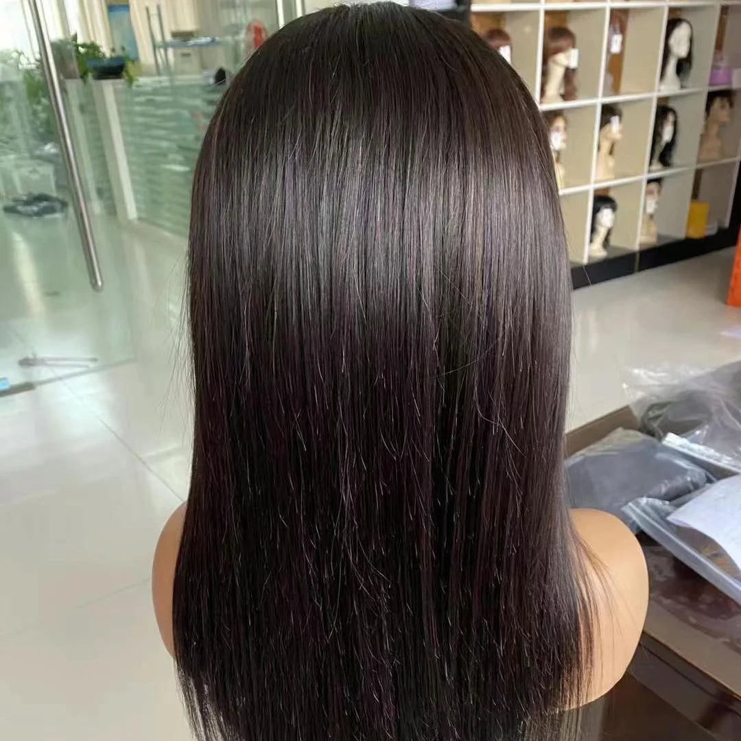 HQ 2025 New Long Straight Human Hair Pieces Full Lace Women Wig