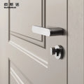 Nordic Style Black Gray Zinc Alloy Brass Split Door Sets Indoor Silent Door Locks for Bedroom Home Hotel Use Elegant Door Handle