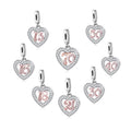 Fit Original Bracelet Necklace Jewelry 925 Sterling Silver Rose Gold Birthday Heart Number Beads Charms