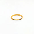 High End 18K PVD Plated Black Stone Pave Finger Rings for Women Stainless Steel Jewelry