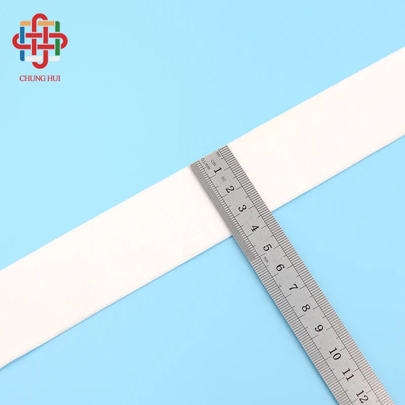 Factory Wholesale 35mm Flat Black White Polyester/Nylon Spandex Knitted Elastic Webbing Oeko-Tex Certified Chuanghui Brand for