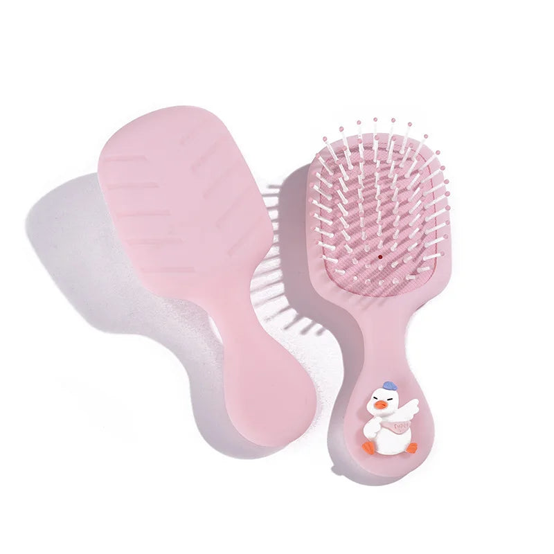 Gmagic Leaf Cute Lovely Children Travel Detangling Comb Mini Hair Brushes Candy Color Small Wet and Dry Nylon Hair Brush
