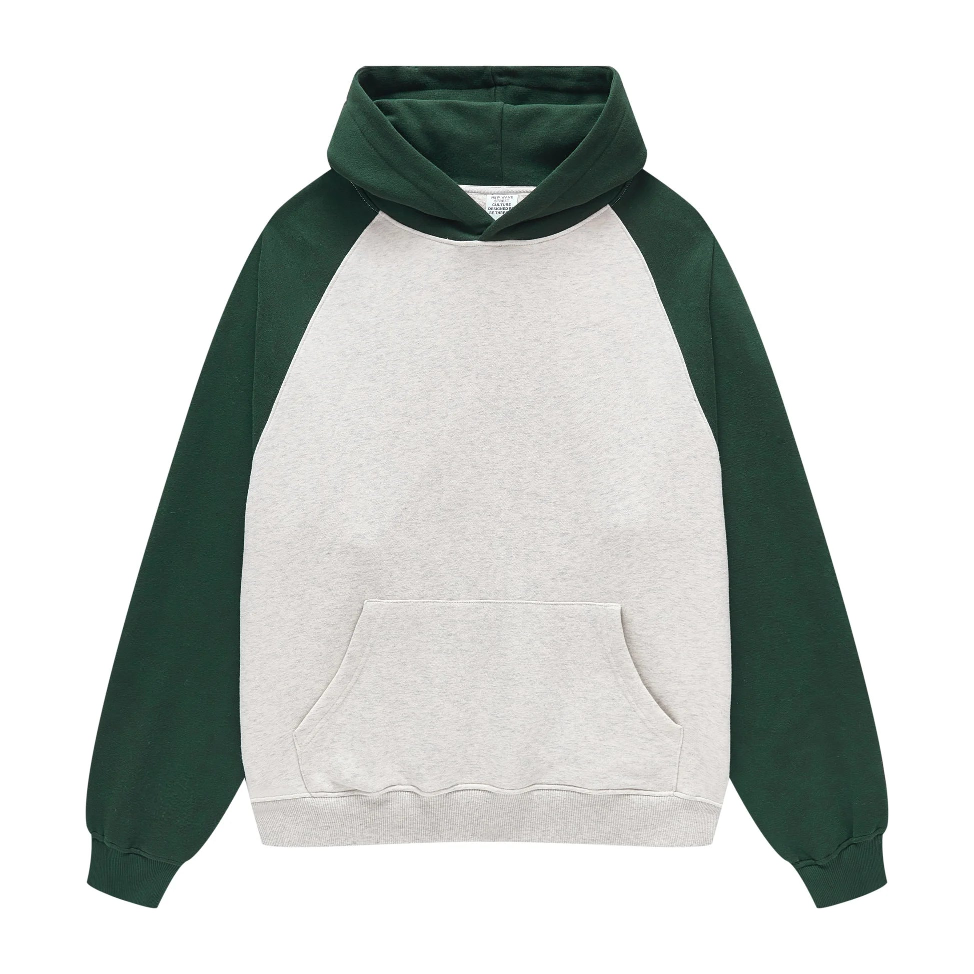Custom Black Puff Printing Oversized Streetwear Hoodies Men's 100% Cotton Heavy Weight Hoodie
