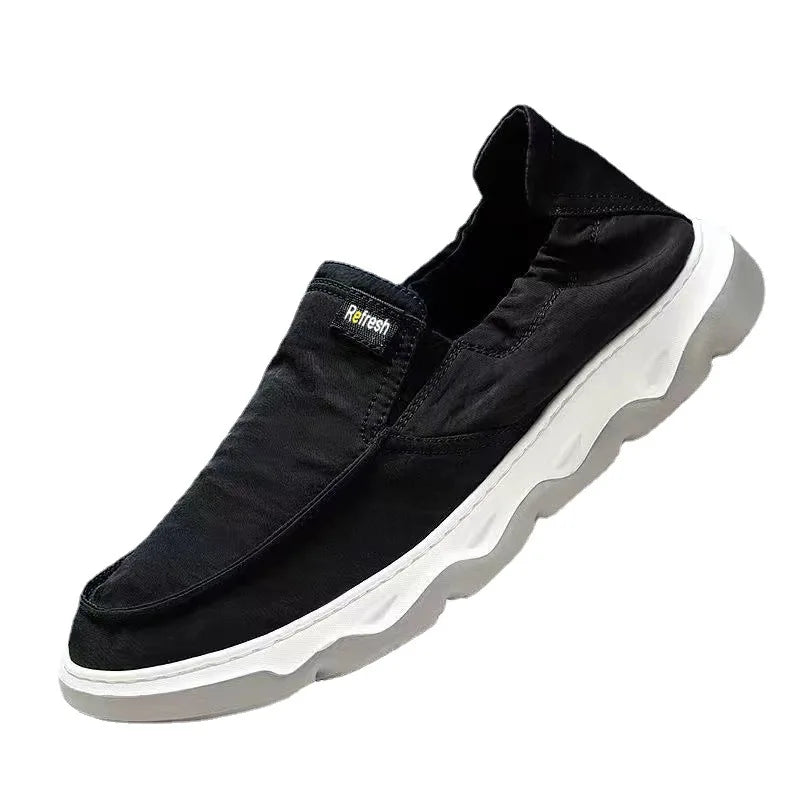 Sport Wholesale Large 2026 Foot Walking Style Feet Lazy Shoes Custom logo Men's Ice Canvas Breathable Casual Board Shoes