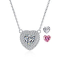 Sparkling Jewelry Heart Cut  925 Sterling Silver Moissanite Pendant Necklace With GRA Certificate for Women Necklace
